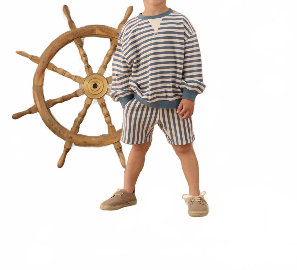 NEW RYLEE + CRU relaxed shorts in marine stripe